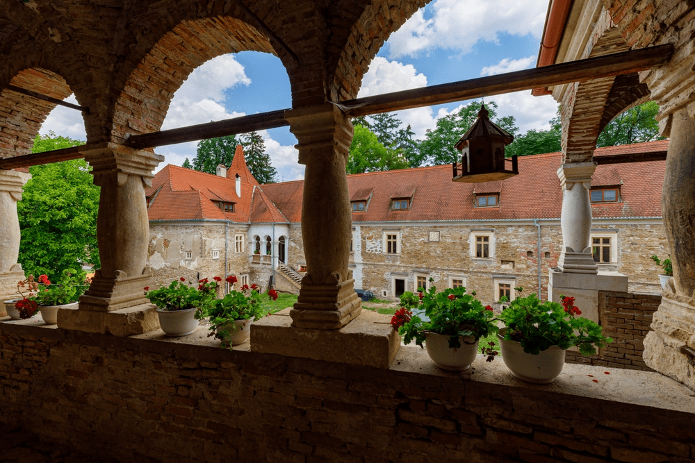 Castelul Bethlen, Criș - vedere din pridvor