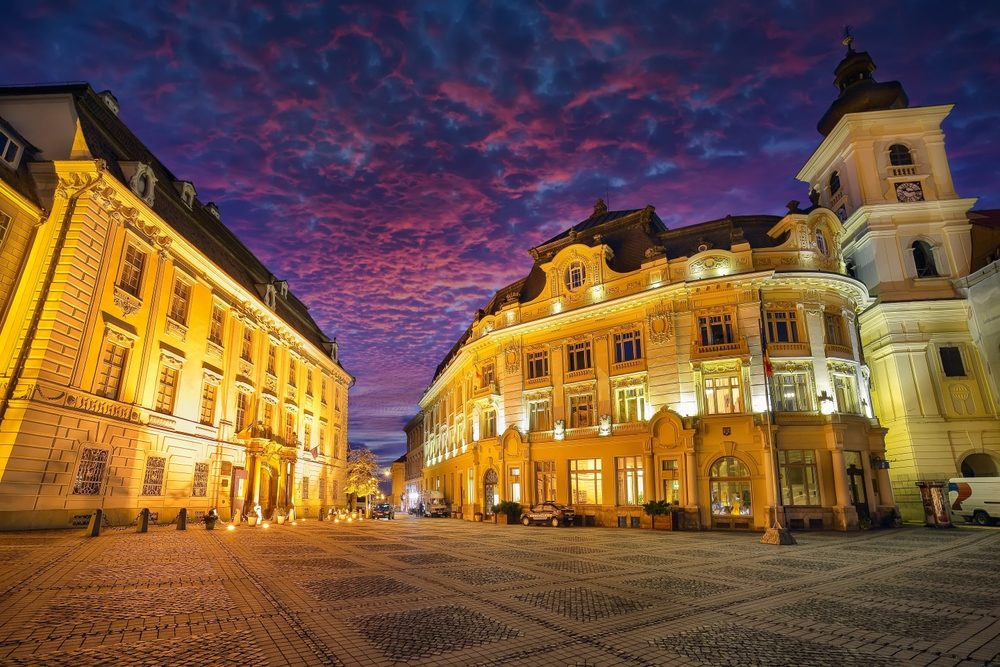 Muzeul Brukenthal din centrul orașului Sibiu, Transilvania